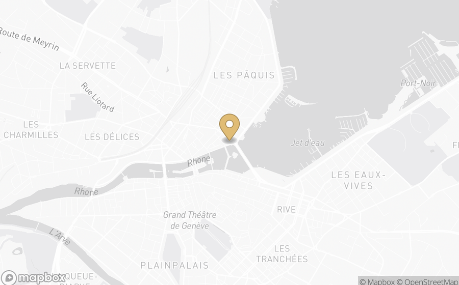 Map showing the location of Four Seasons Hotel des Bergues Geneva