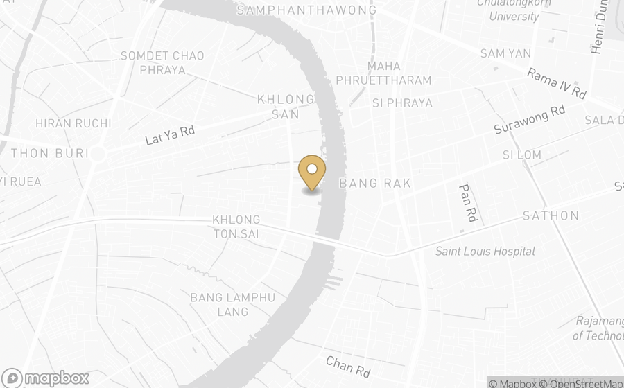 Map showing the location of The Peninsula Bangkok