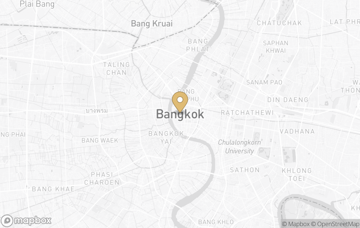 Map showing the approximate location of Six Senses Bangkok in Bangkok, Thailand