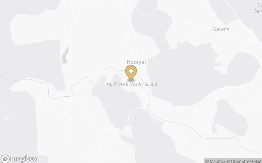Map showing the location of Taj Aravali Resort & Spa, Udaipur