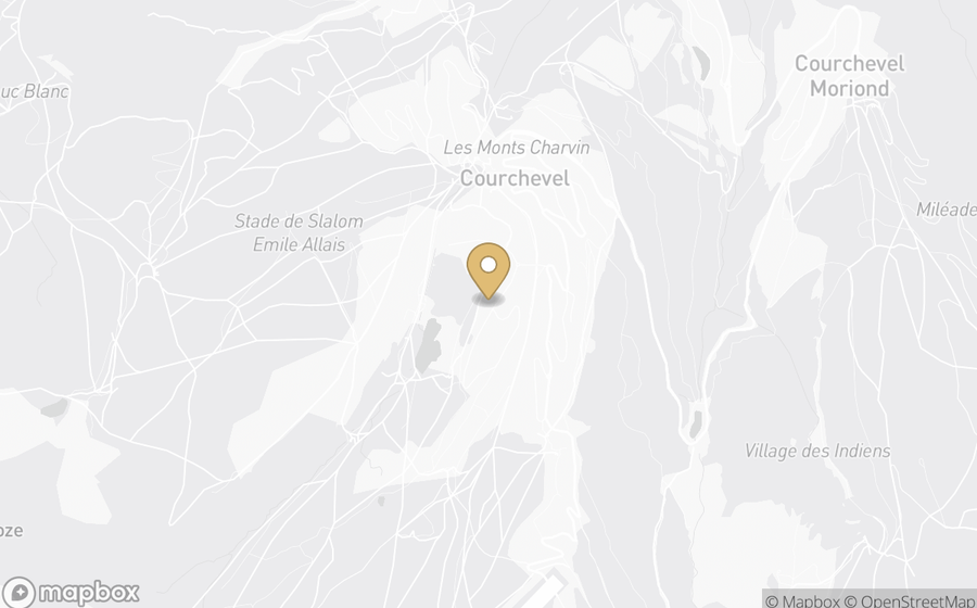 Map showing the location of Cheval Blanc Courchevel