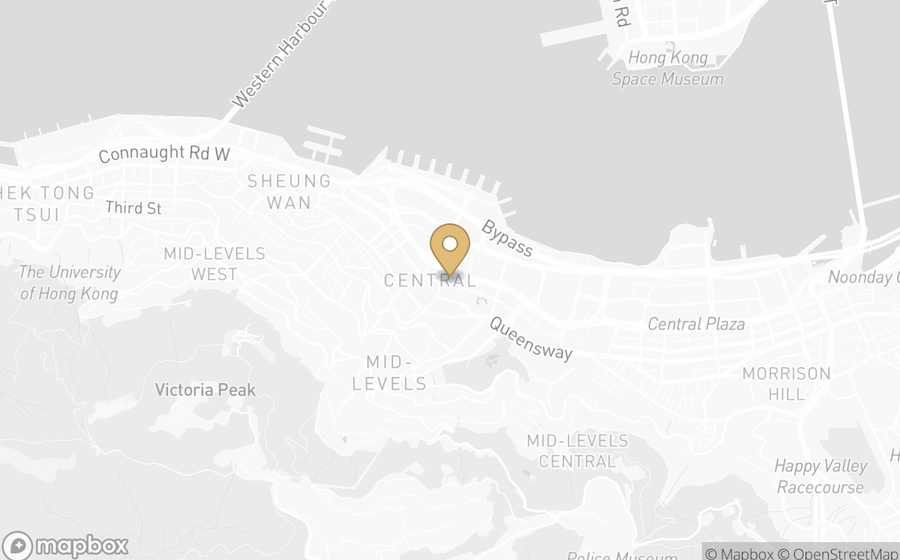 Map showing the location of Mandarin Oriental, Hong Kong