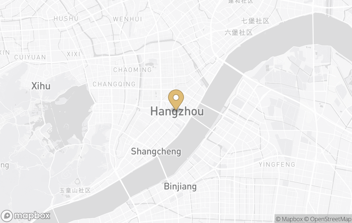 Map showing the approximate location of Rosewood Hangzhou in Hangzhou, China