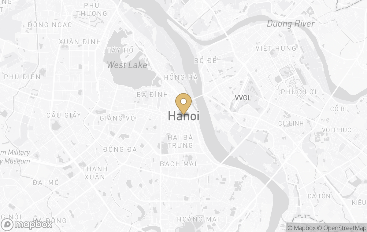 Map showing the approximate location of Four Seasons Hotel Hanoi at Hoan Kiem Lake in Hanoi, Vietnam
