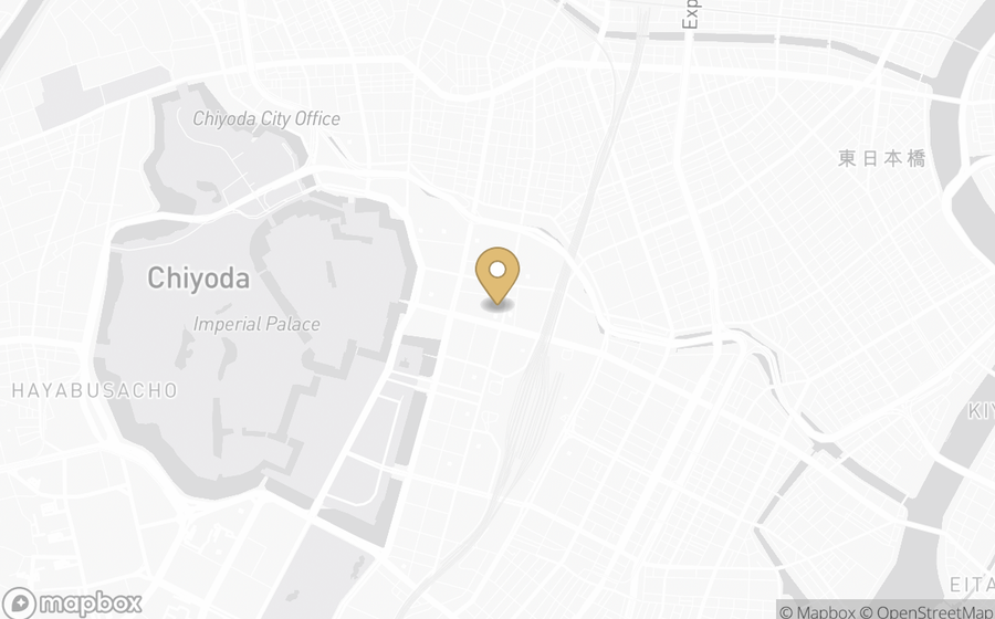 Map showing the location of Aman Tokyo