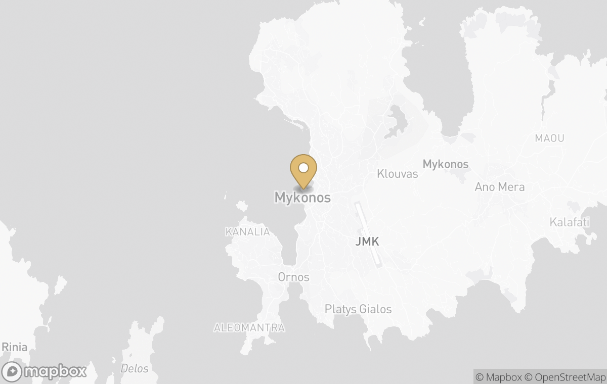 Map showing the approximate location of Four Seasons Hotel Mykonos in Mykonos, Greece