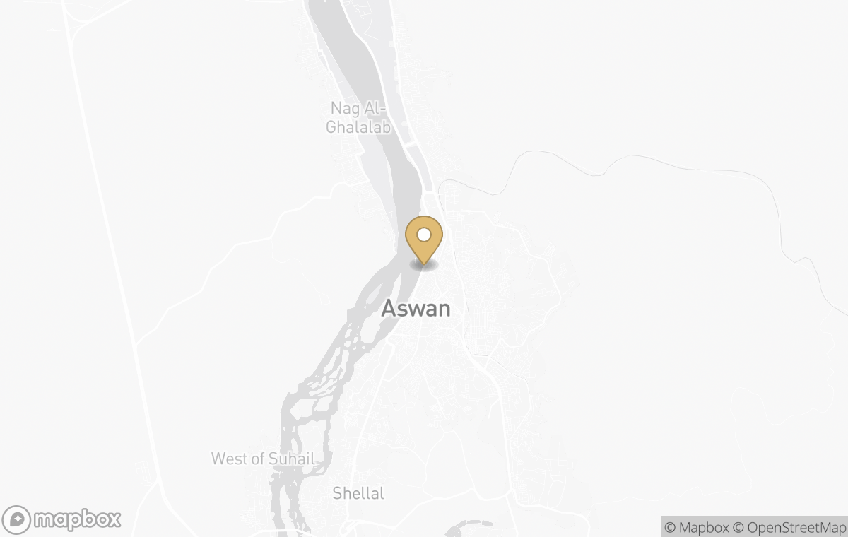 Map showing the approximate location of Mandarin Oriental Old Cataract, Aswan in Aswan, Egypt