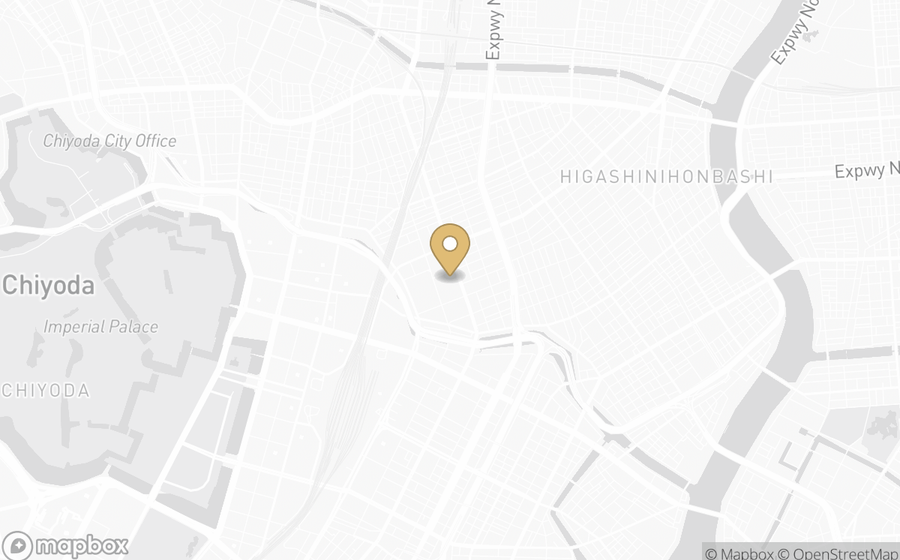 Map showing the location of Mandarin Oriental, Tokyo