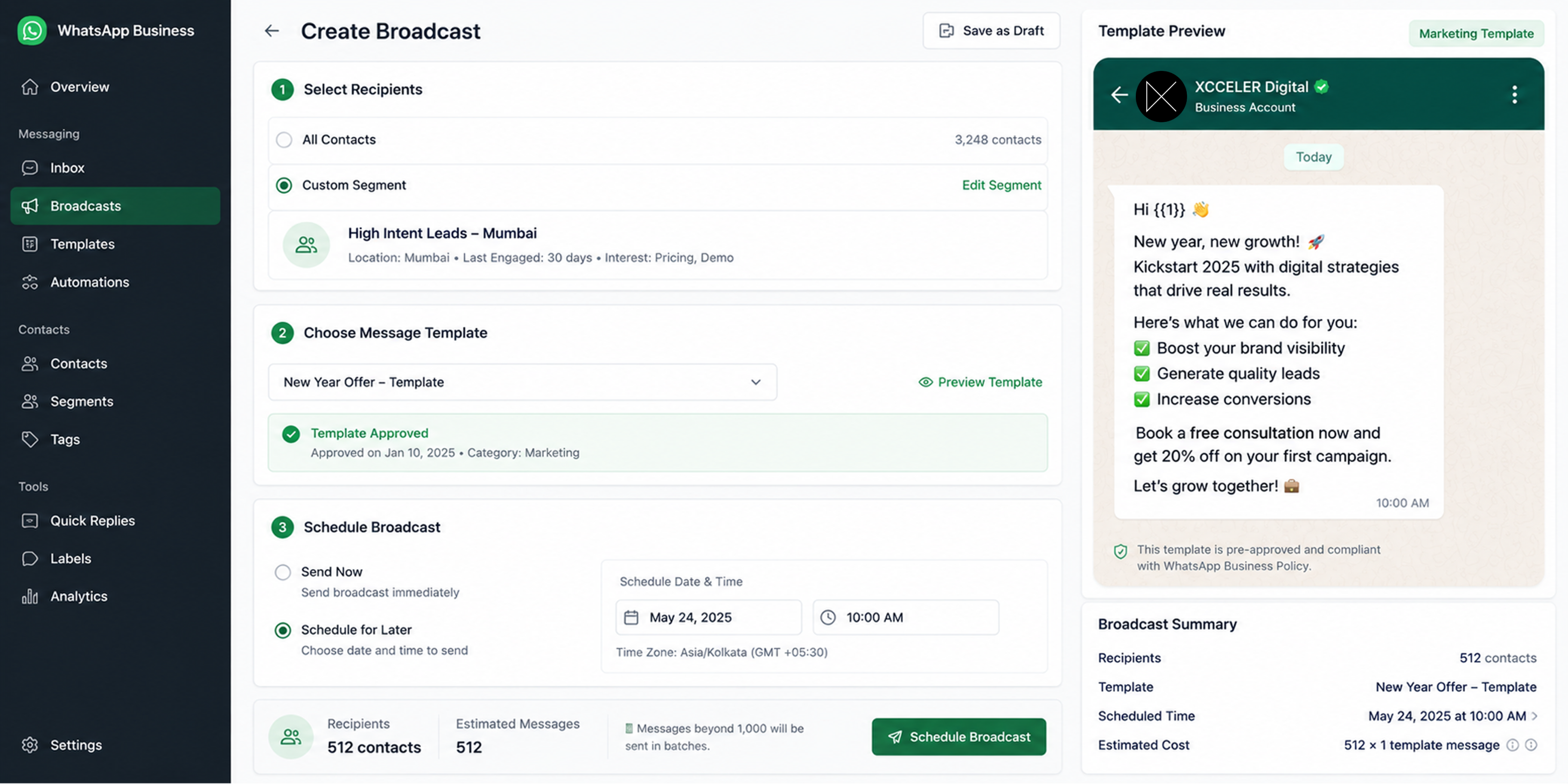 WhatsApp Broadcast Campaigns