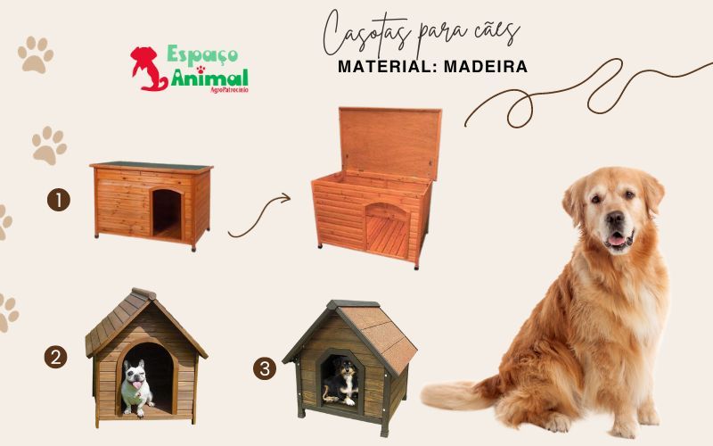 modelos de casotas para cão de madeira