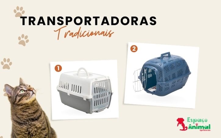 modelos tradicionais de transportadora para gatos