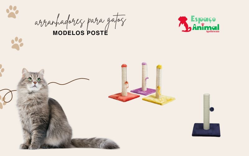 arranhadores para gatos em formato de poste