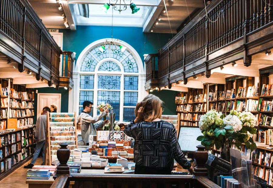 People browsing in an independent bookshop