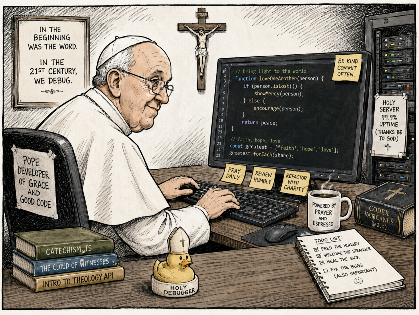 The pope as a software engineer