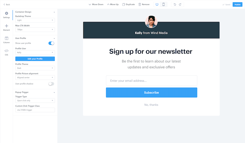 Gist: a website pop-up creator