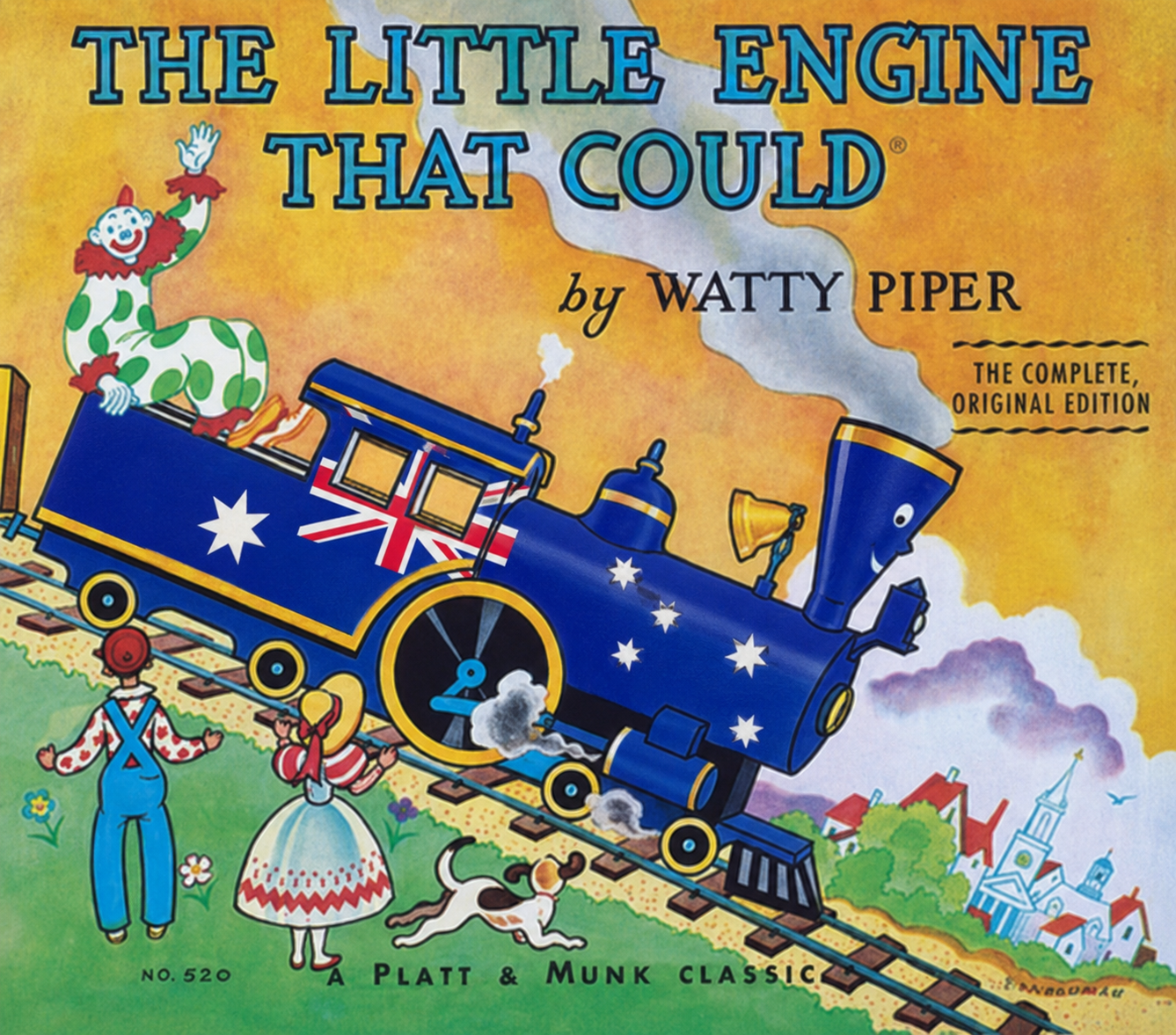 The little engine that could but it's an australian flag