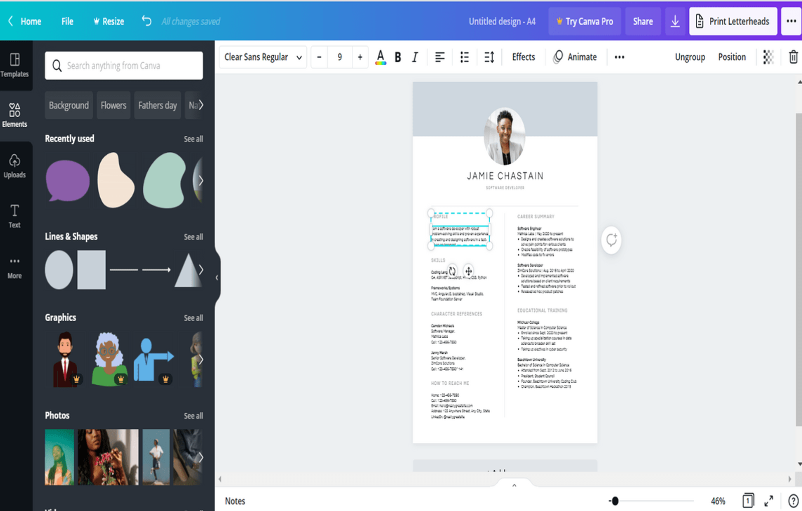 Cara membuat CV menarik dan ATS menggunakan canva secara gratis dan mudah bisa di downloada format pdf