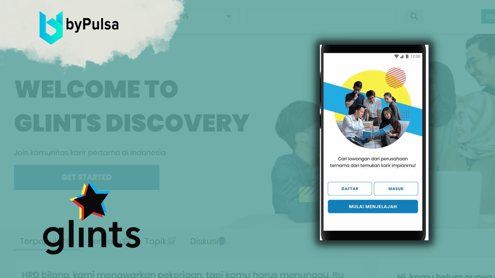 aplikasi glint, aplikasi cari lowongan kerja dengan mudah dan cepat