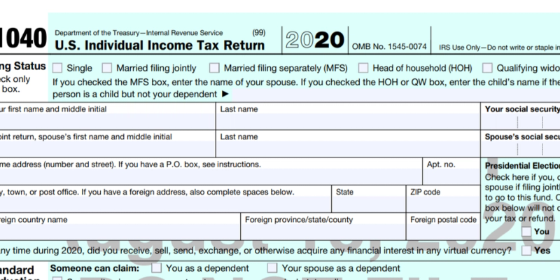 The IRS is Asking Every American Whether They Own Cryptocurrency in 2020