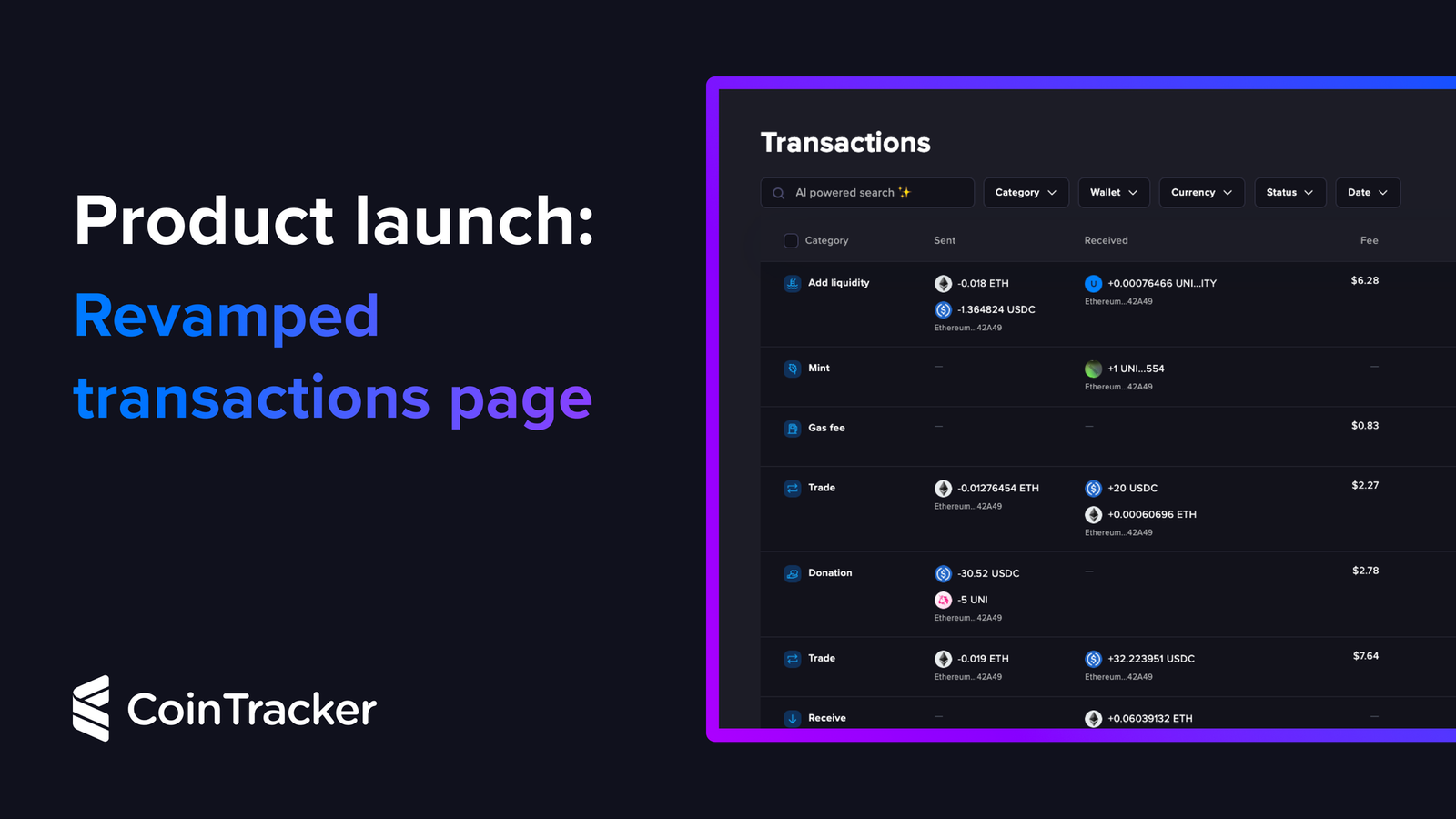 Introducing a revamped transactions page