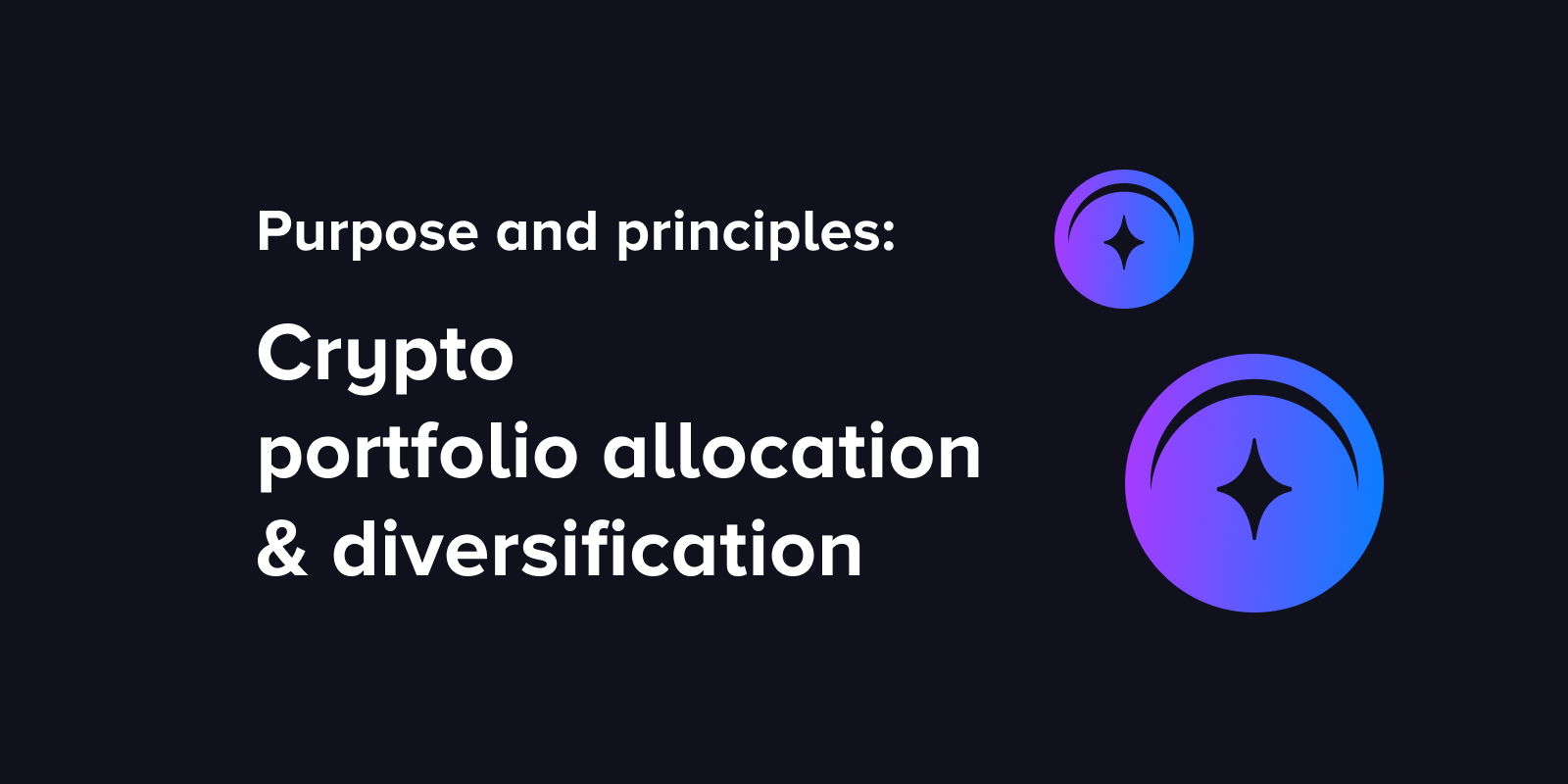 Crypto portfolio allocation: How to diversify your crypto investments