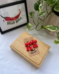 Bow On Top Earrings - view 2