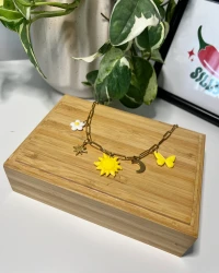 Golden Hour Charm Necklace - view 2