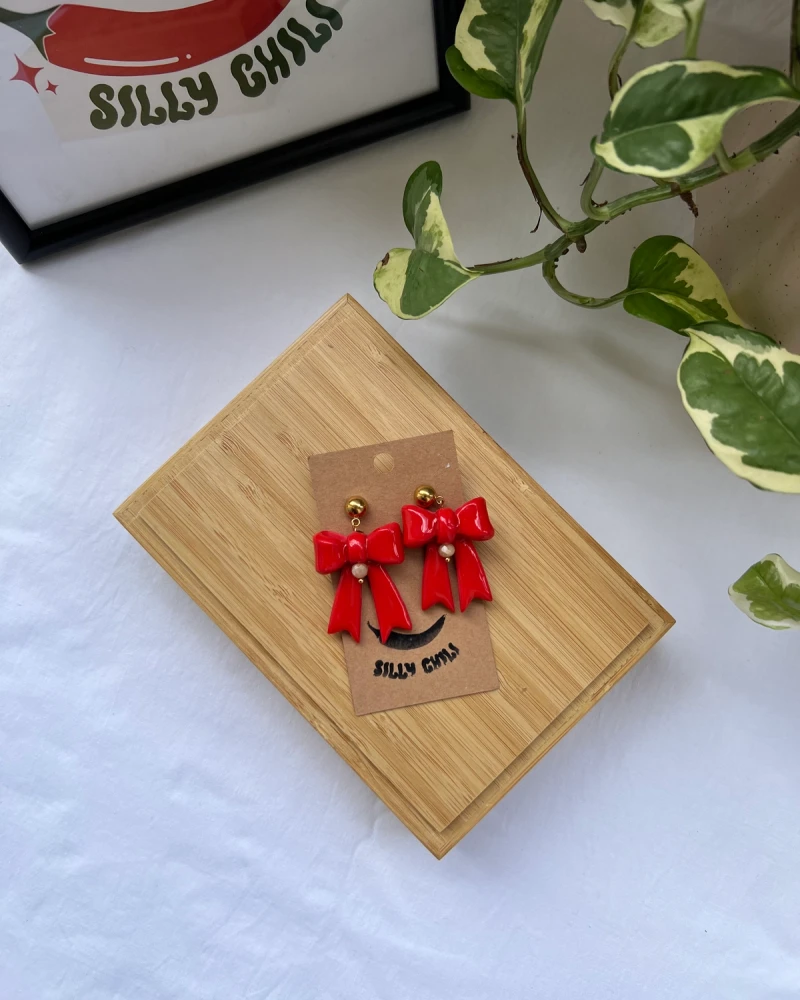 Bow On Top Earrings