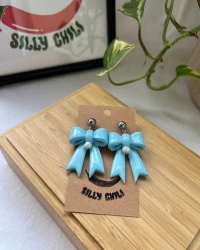 Bow On Top Earrings - view 7
