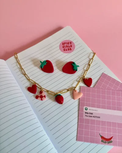 Berry Sweethearts Charm Necklace