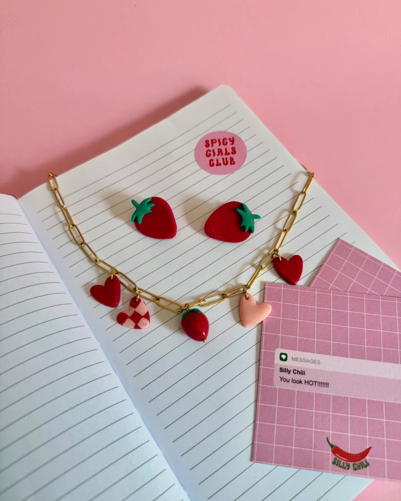 Berry Sweethearts Charm Necklace