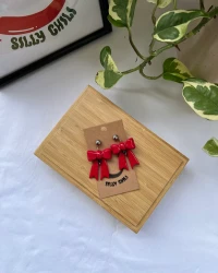 Bow On Top Earrings - view 4