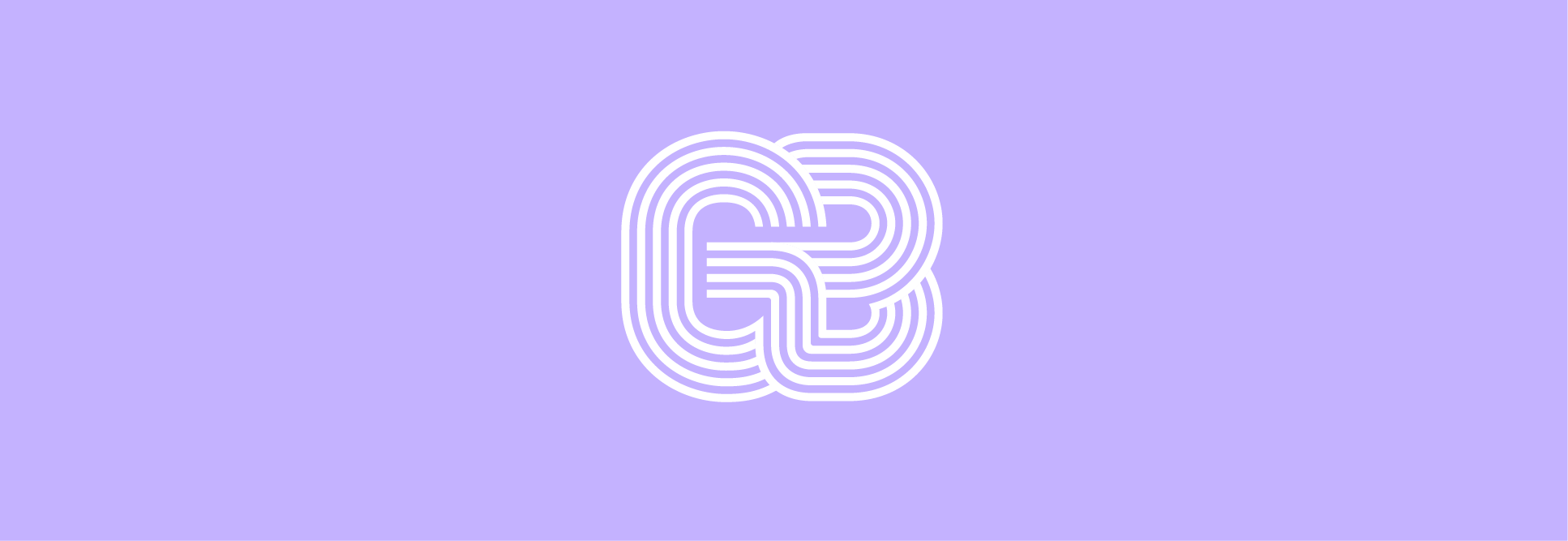 GoodBeams line logo in white on a lilac backdrop