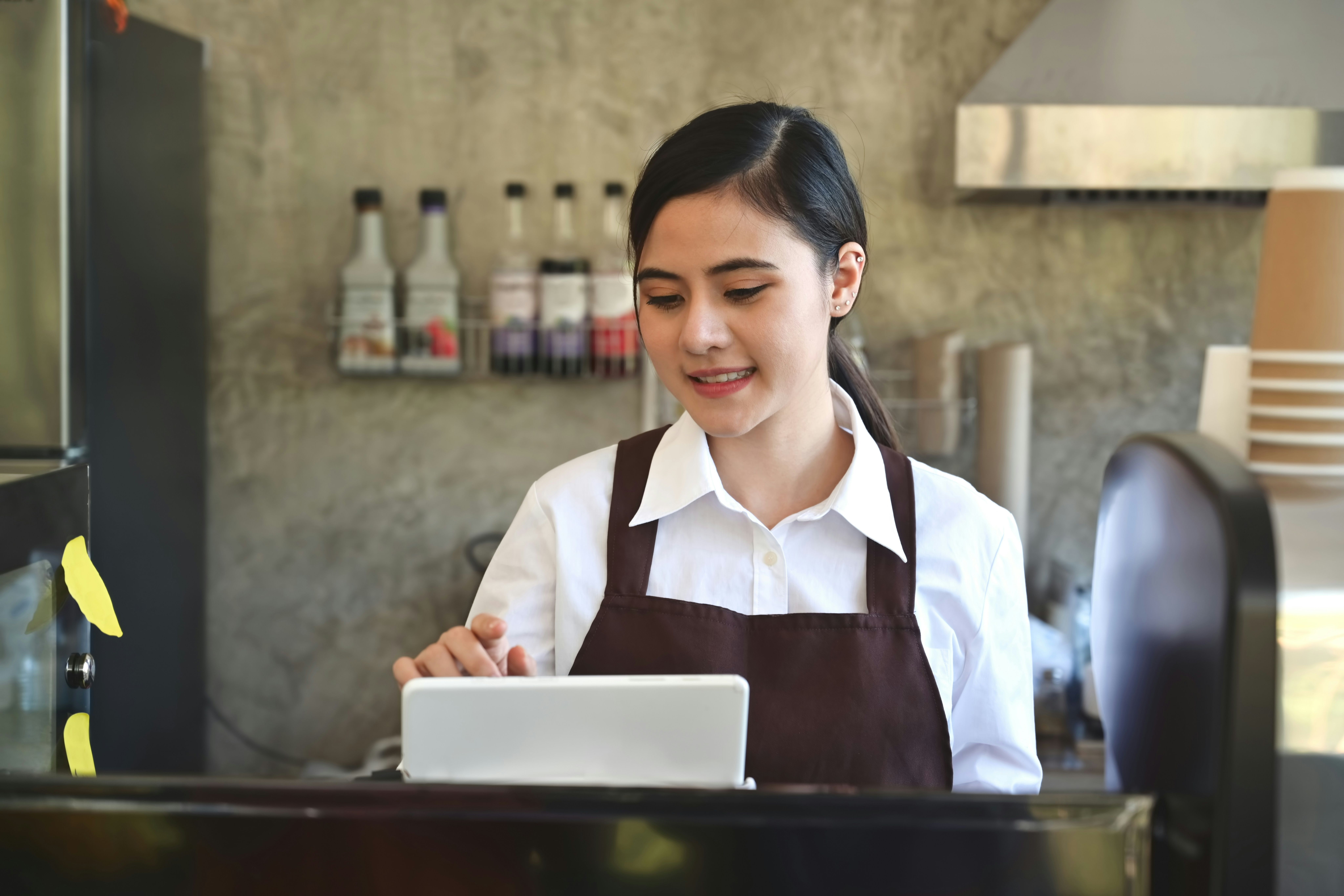 Hospitality front desk worker