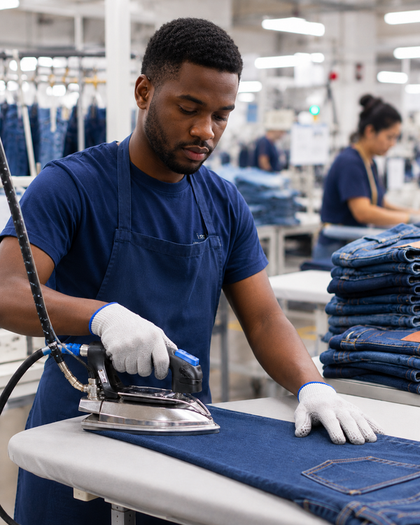 Garment manufacturing worker