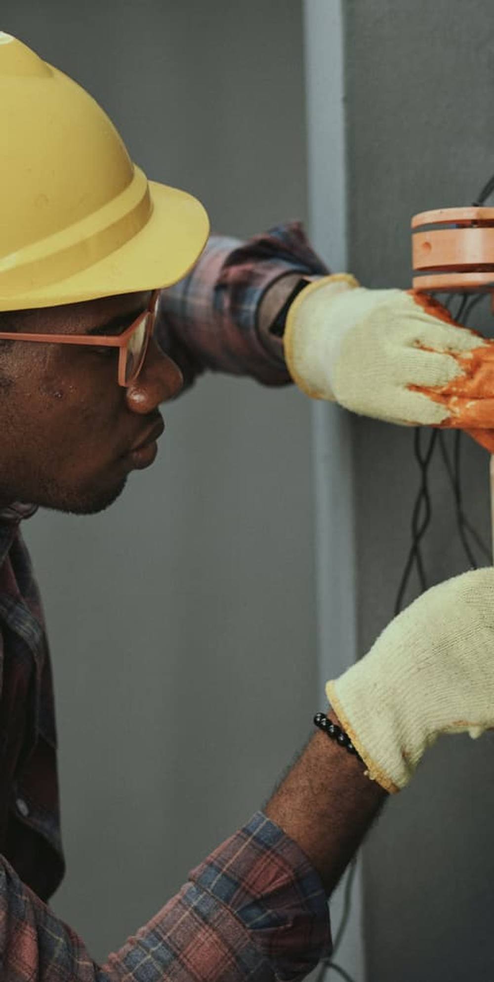 Energy and utility workers at an infrastructure project site