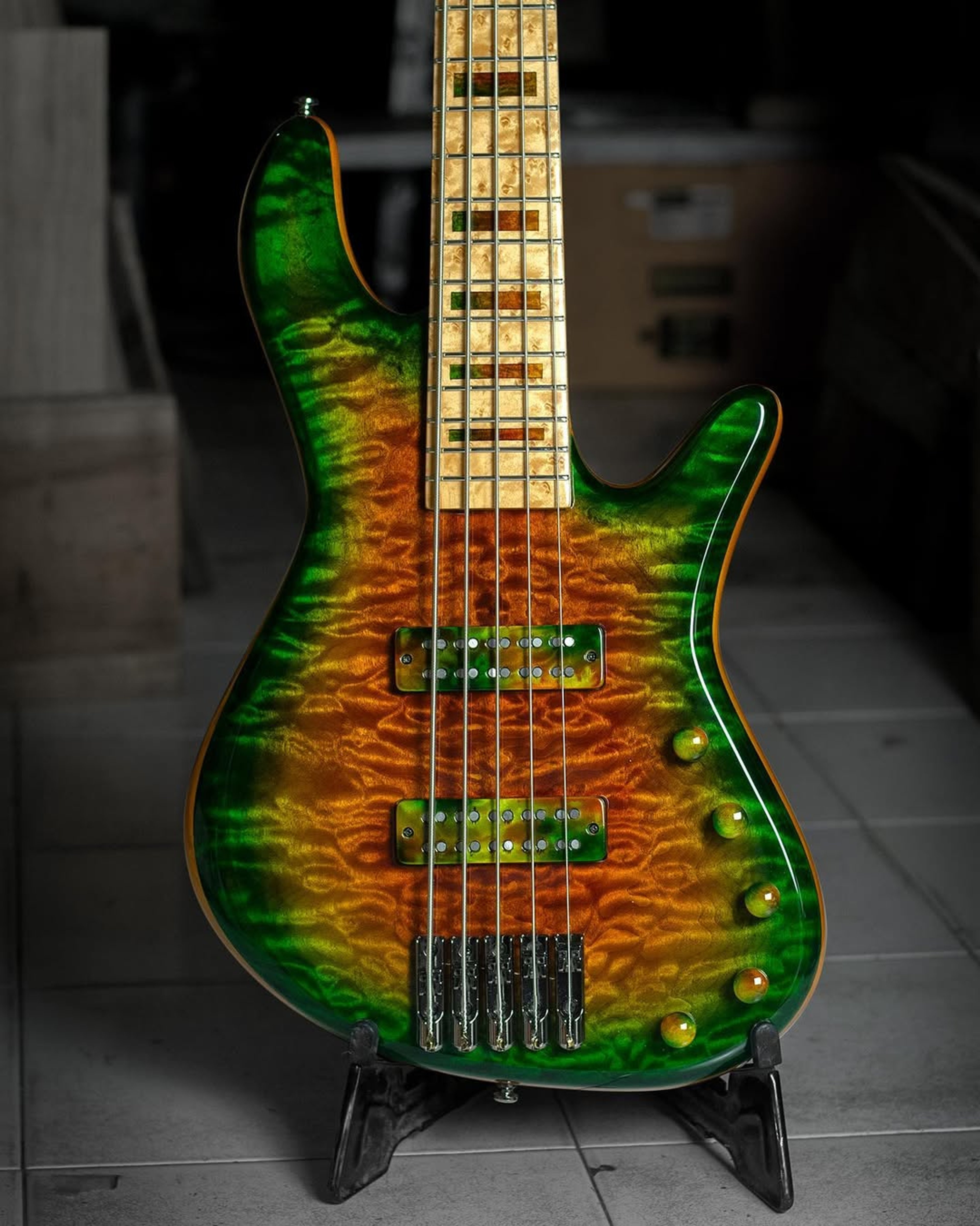 Front body view of the ODIENG INZ 5 string bass