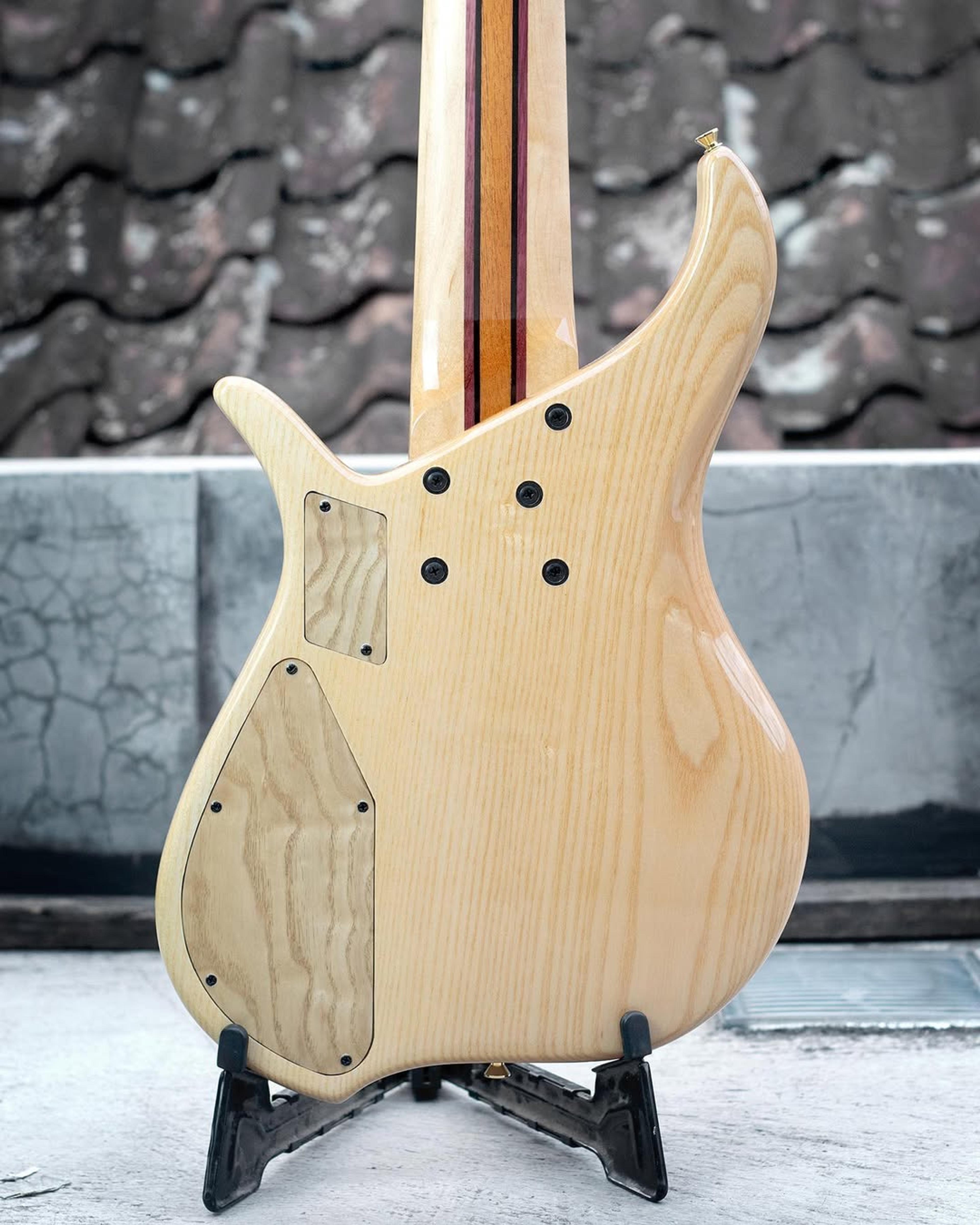 Back body view of the ODIENG Series Viper 6 string bass