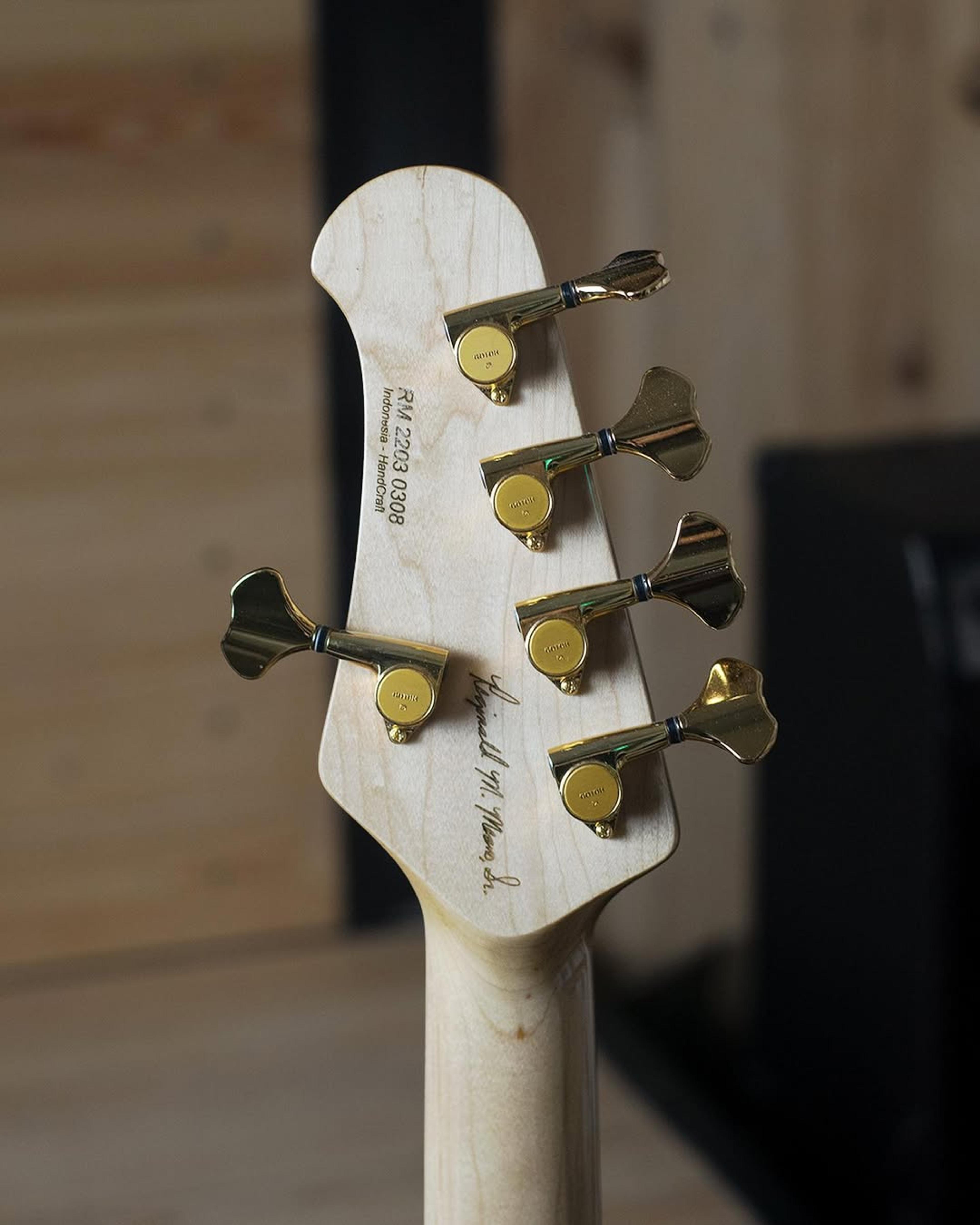 Back Headstock view of the ODIENG Viper 5 string bass