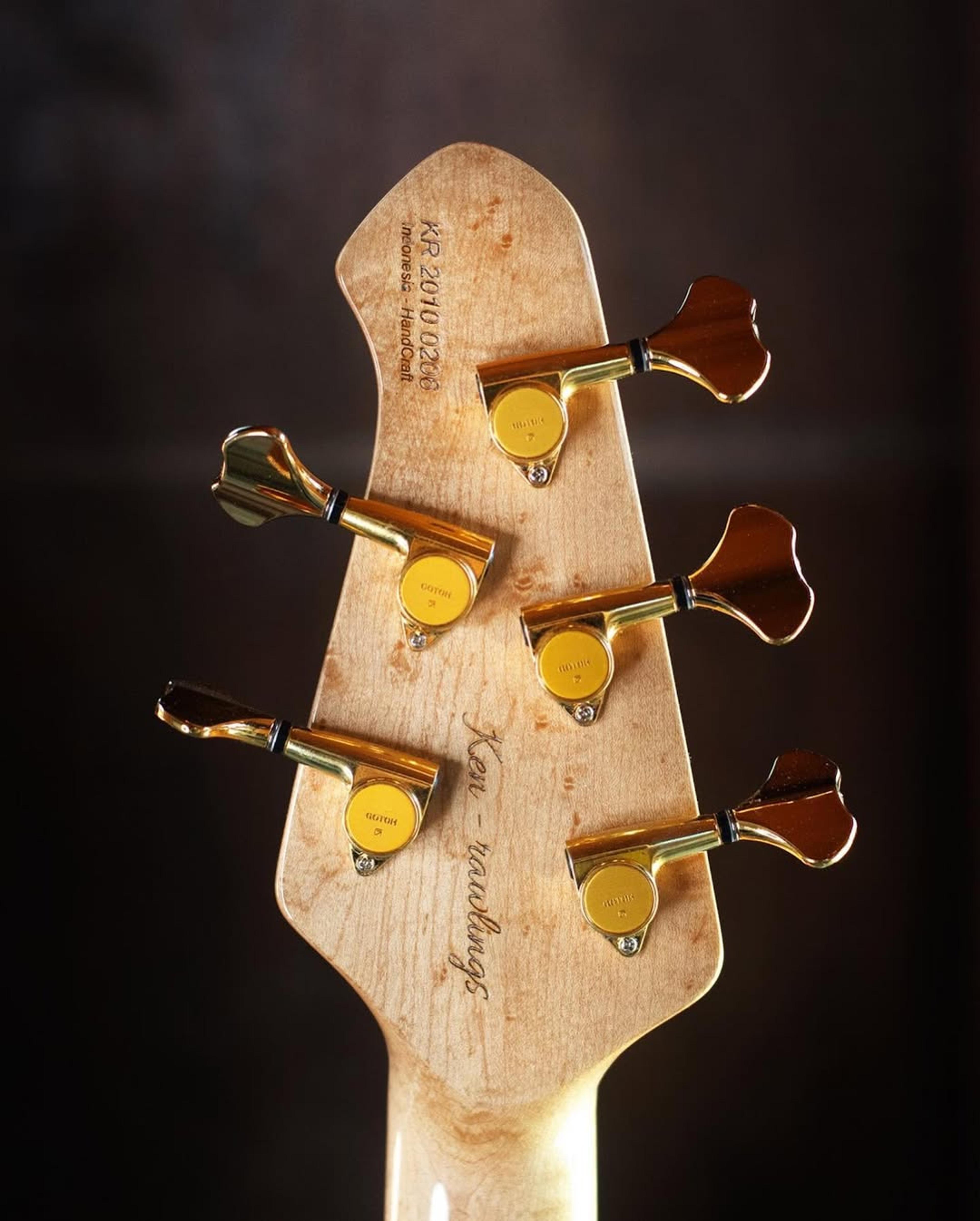 Back Headstock view of the ODIENG Nebula 5 string bass