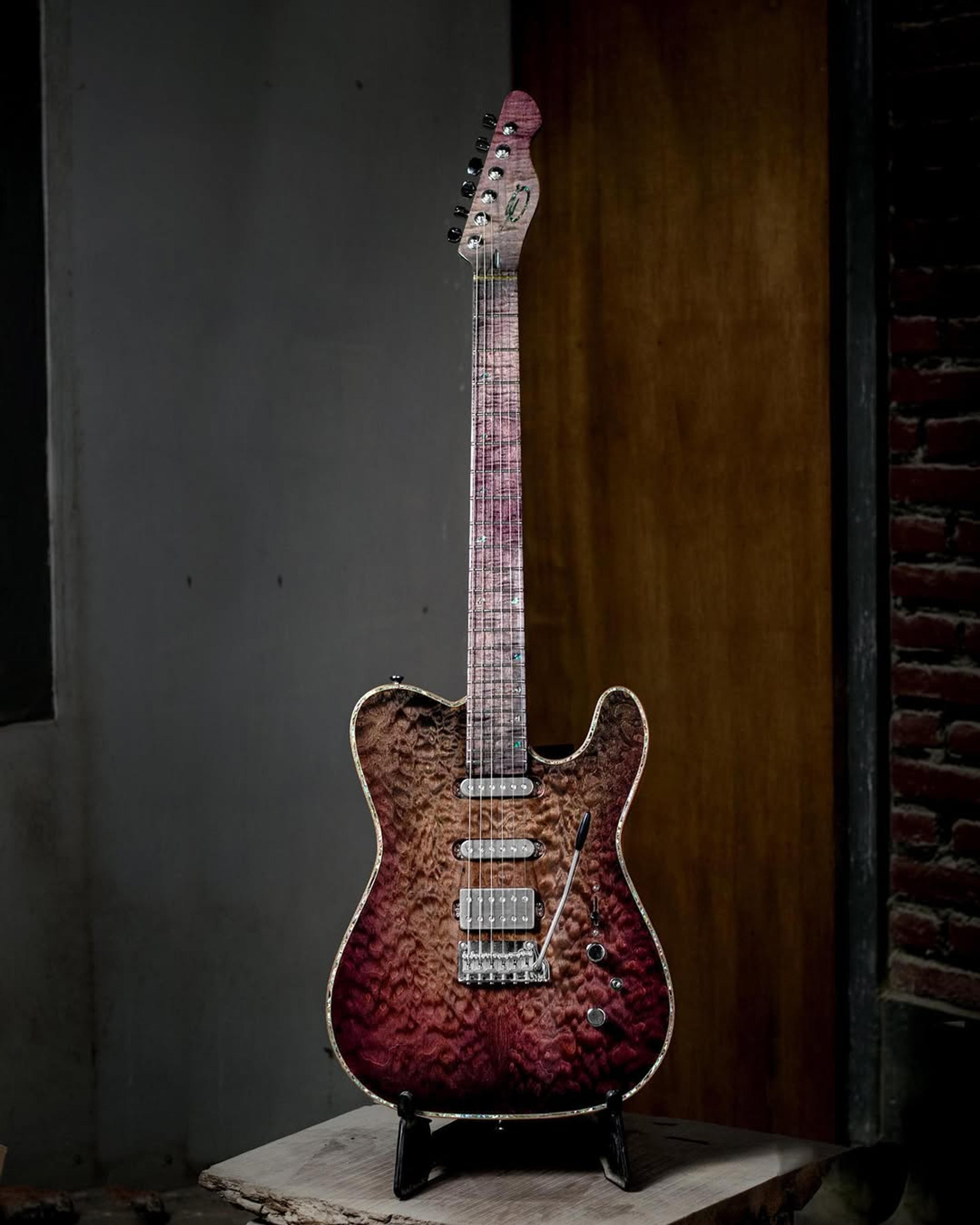 Full front view of the ODIENG Parama Guitar 6 string Guitar