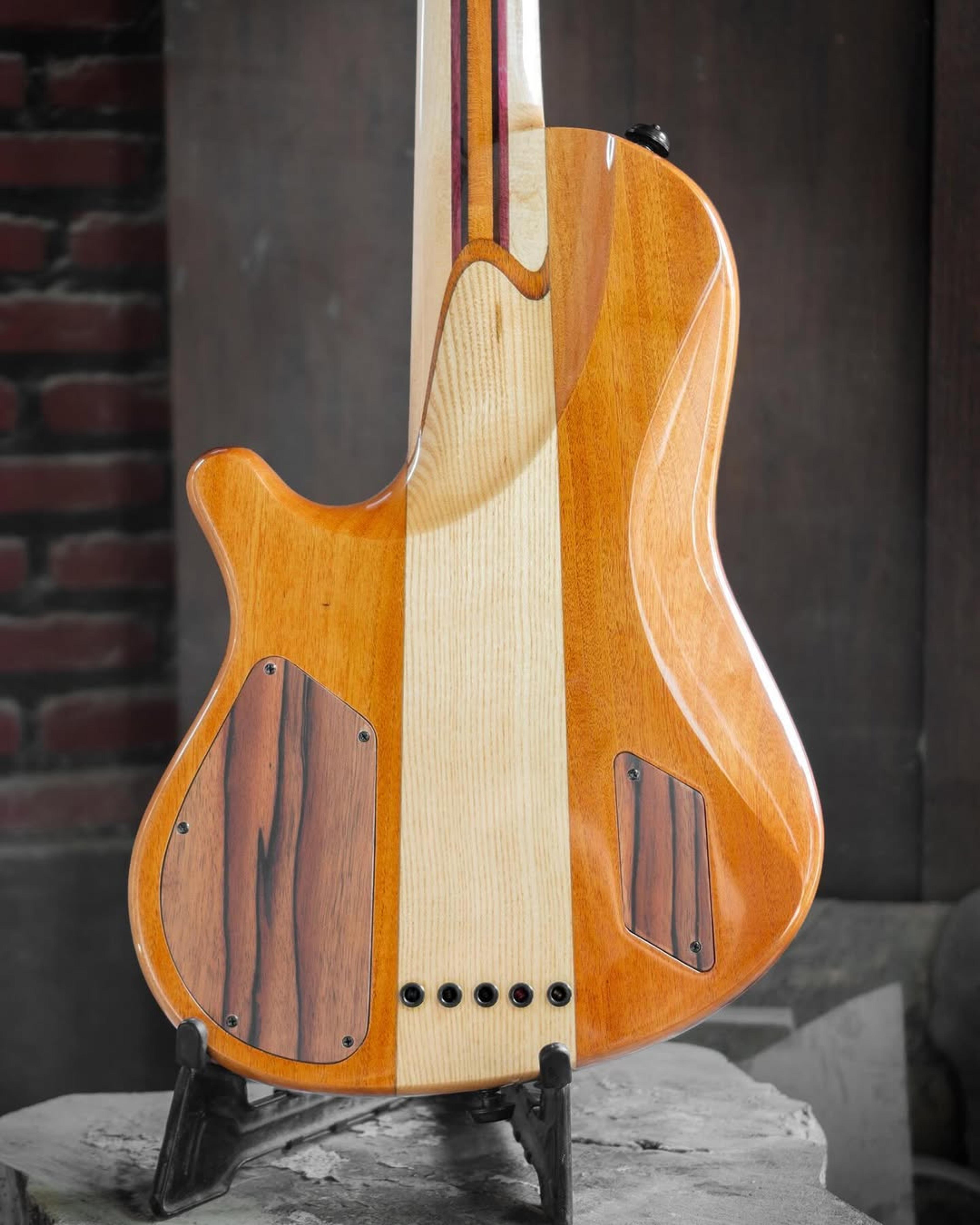 Back body view of the ODIENG Nebula 5 string bass