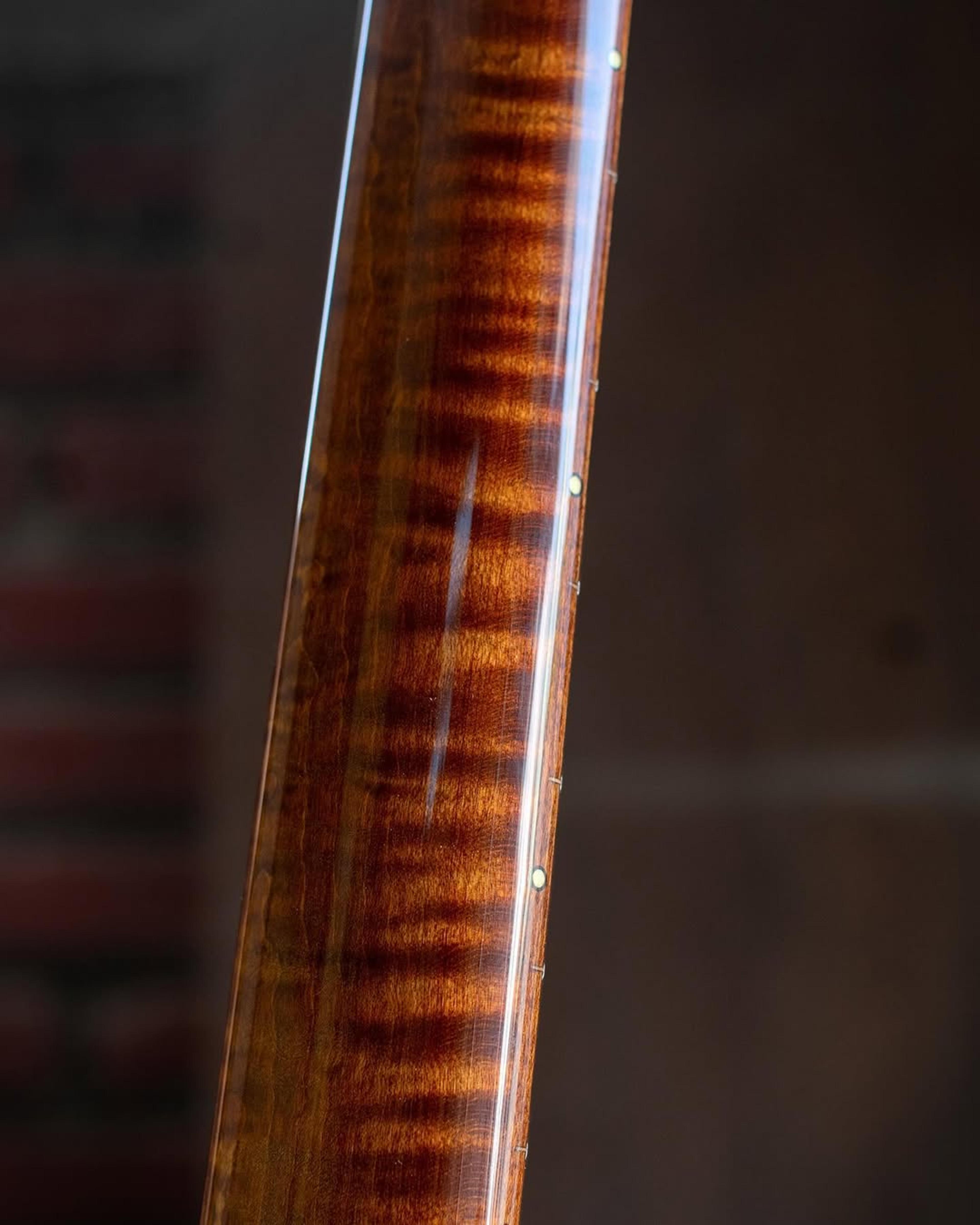 Back Neck detail view of the ODIENG EF Series 3 6 string Guitar