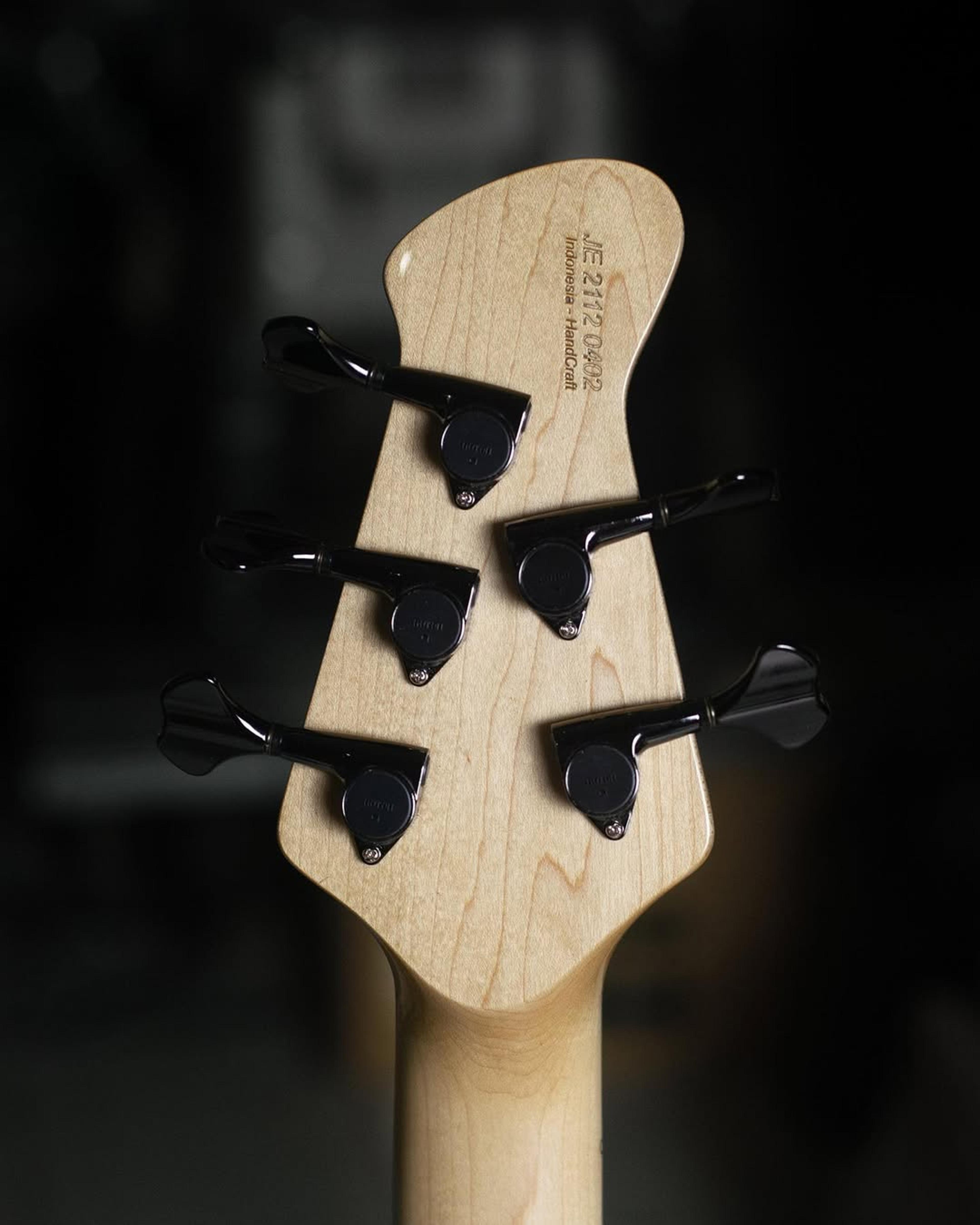 Back Headstock view of the ODIENG INZ 5 string bass