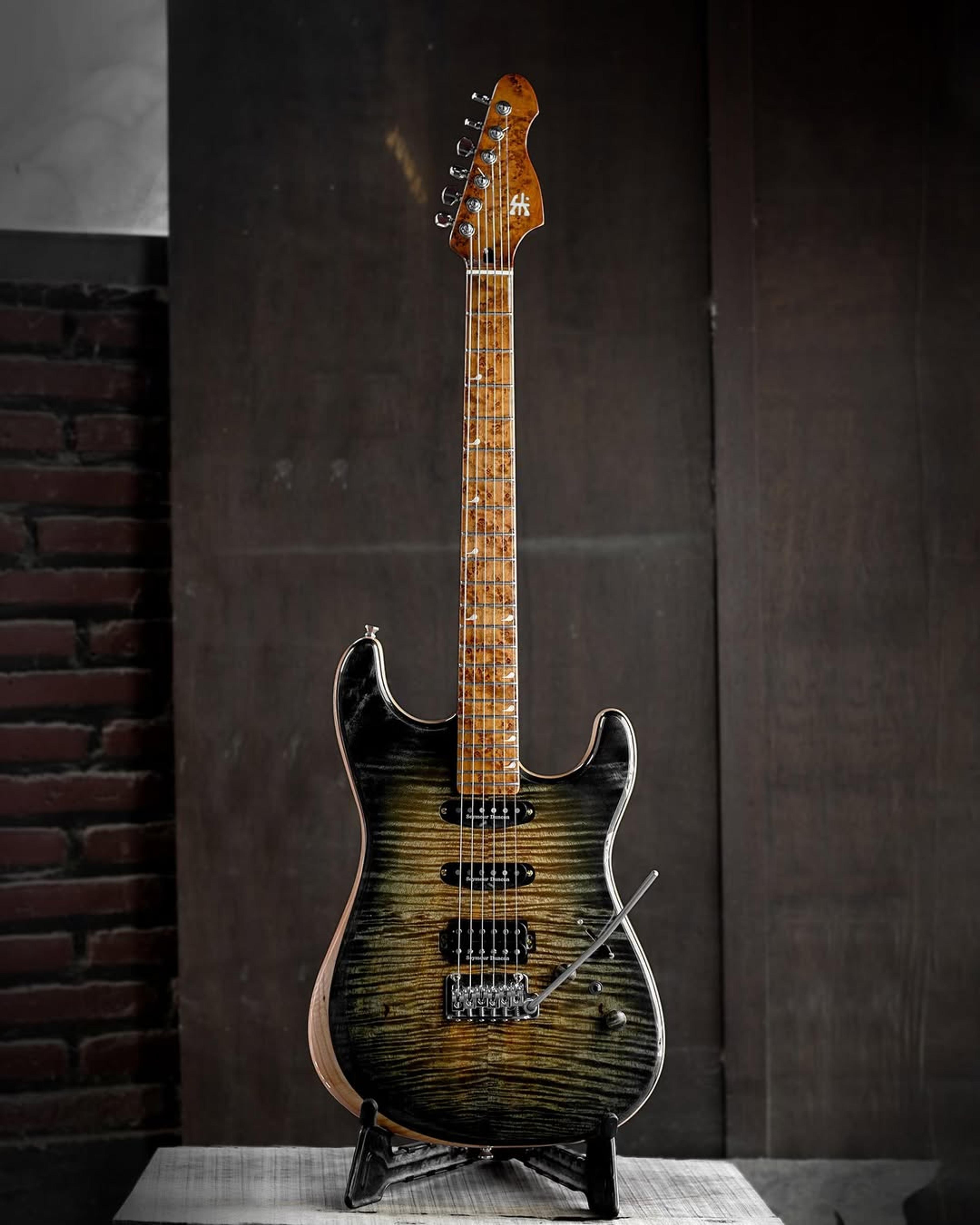 Full front view of the ODIENG El Signature 6 string Guitar