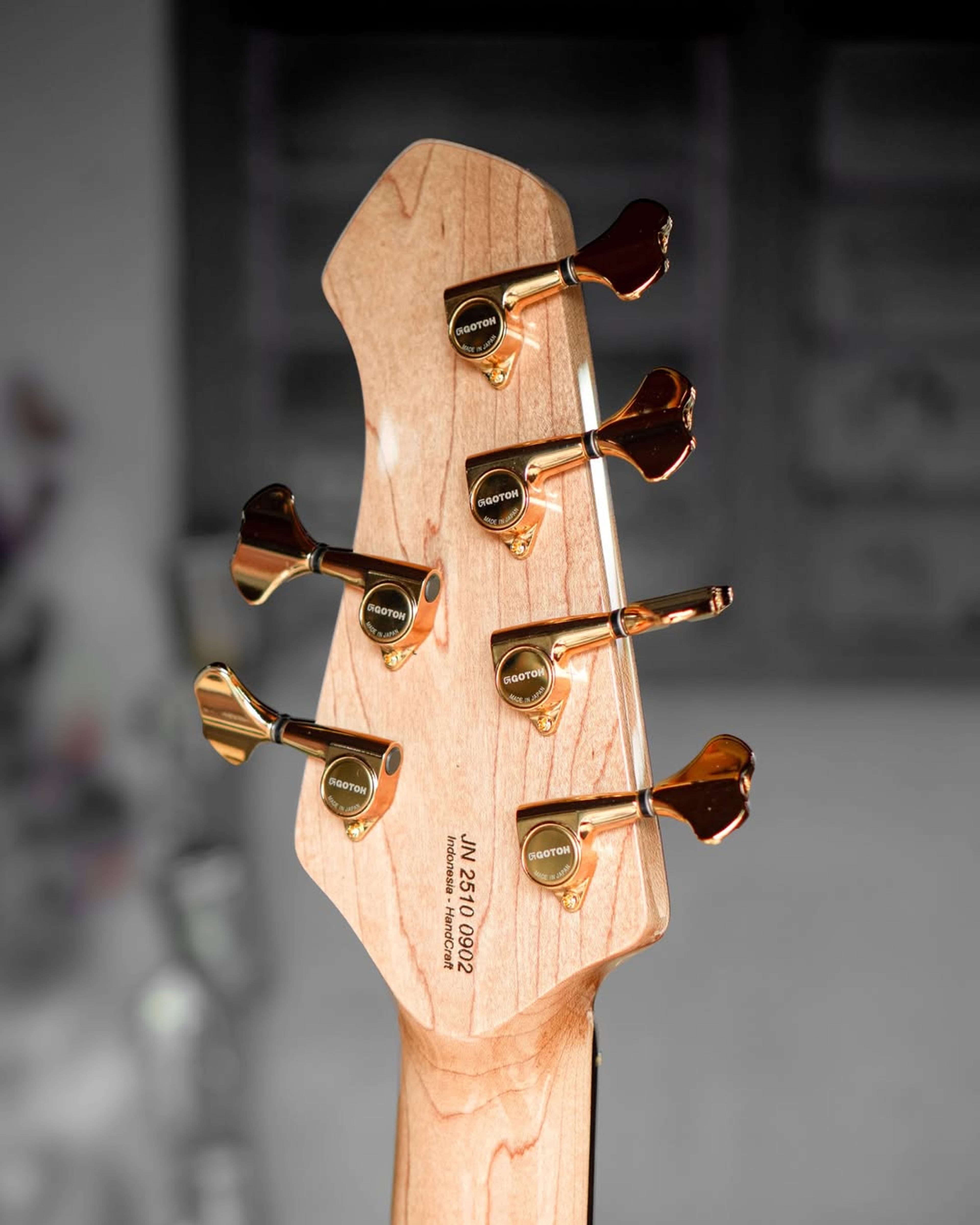 Back Headstock view of the ODIENG KJ 6 string bass
