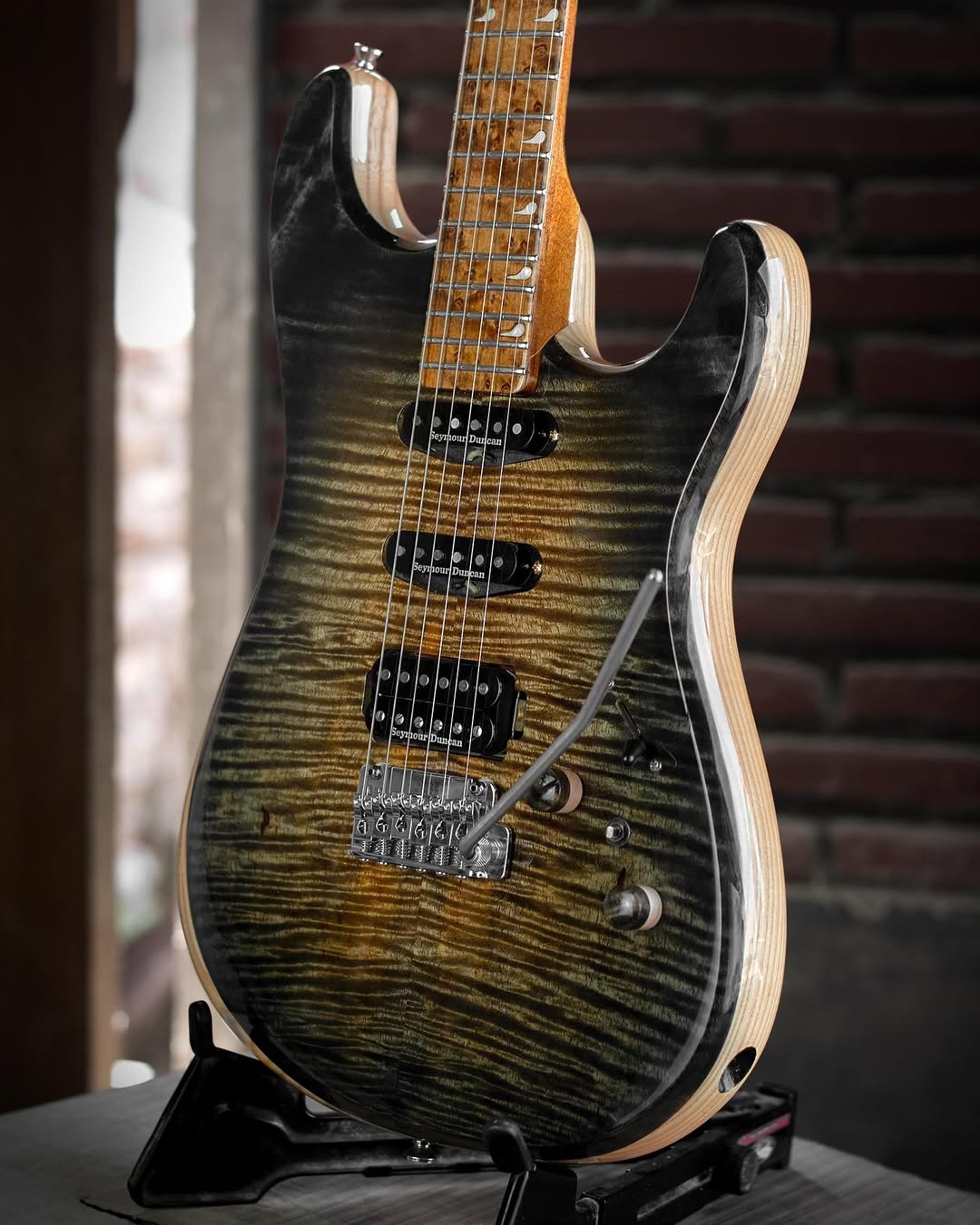 Side Body view of the ODIENG El Signature 6 string Guitar