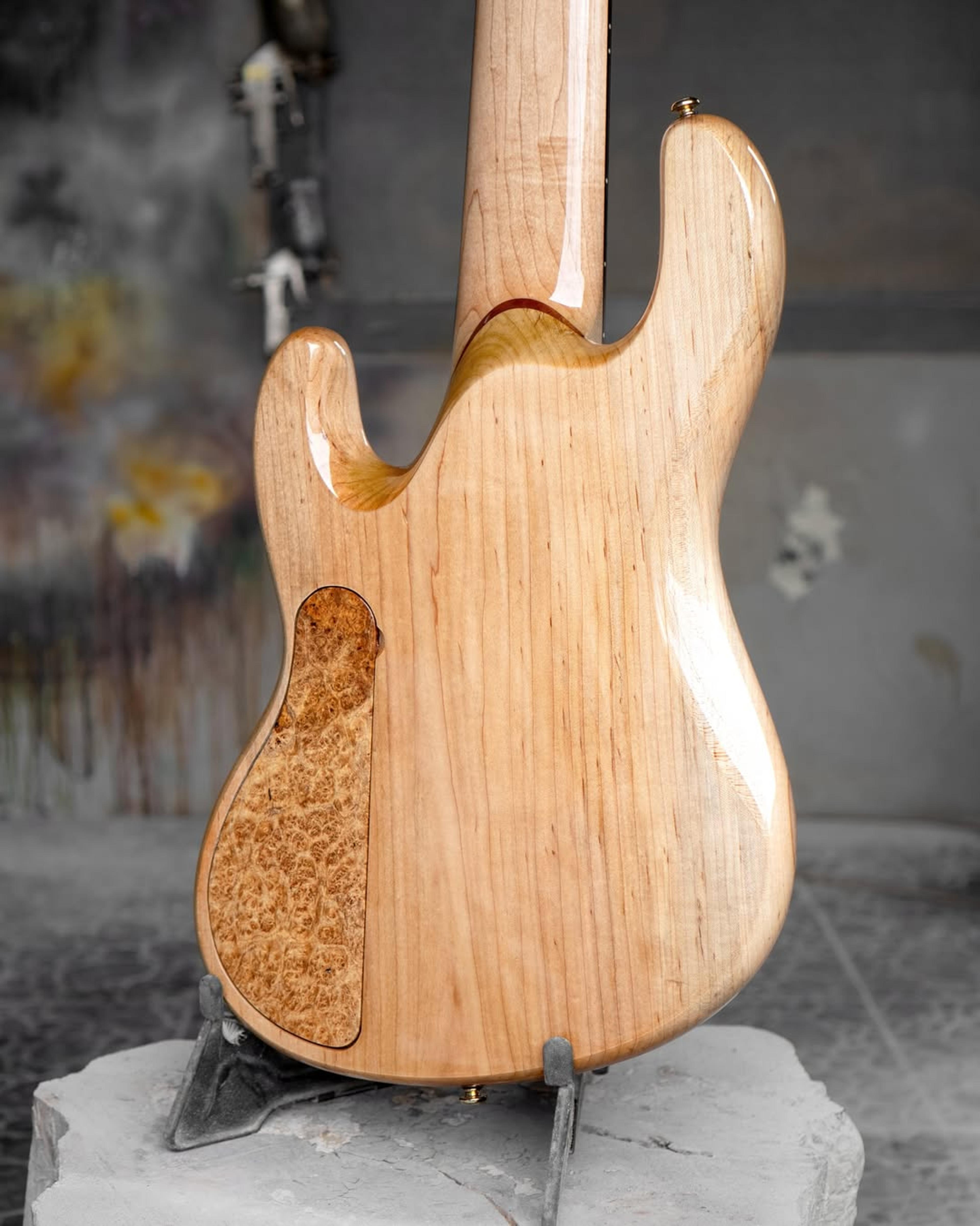 Back body view of the ODIENG KJ 6 string bass