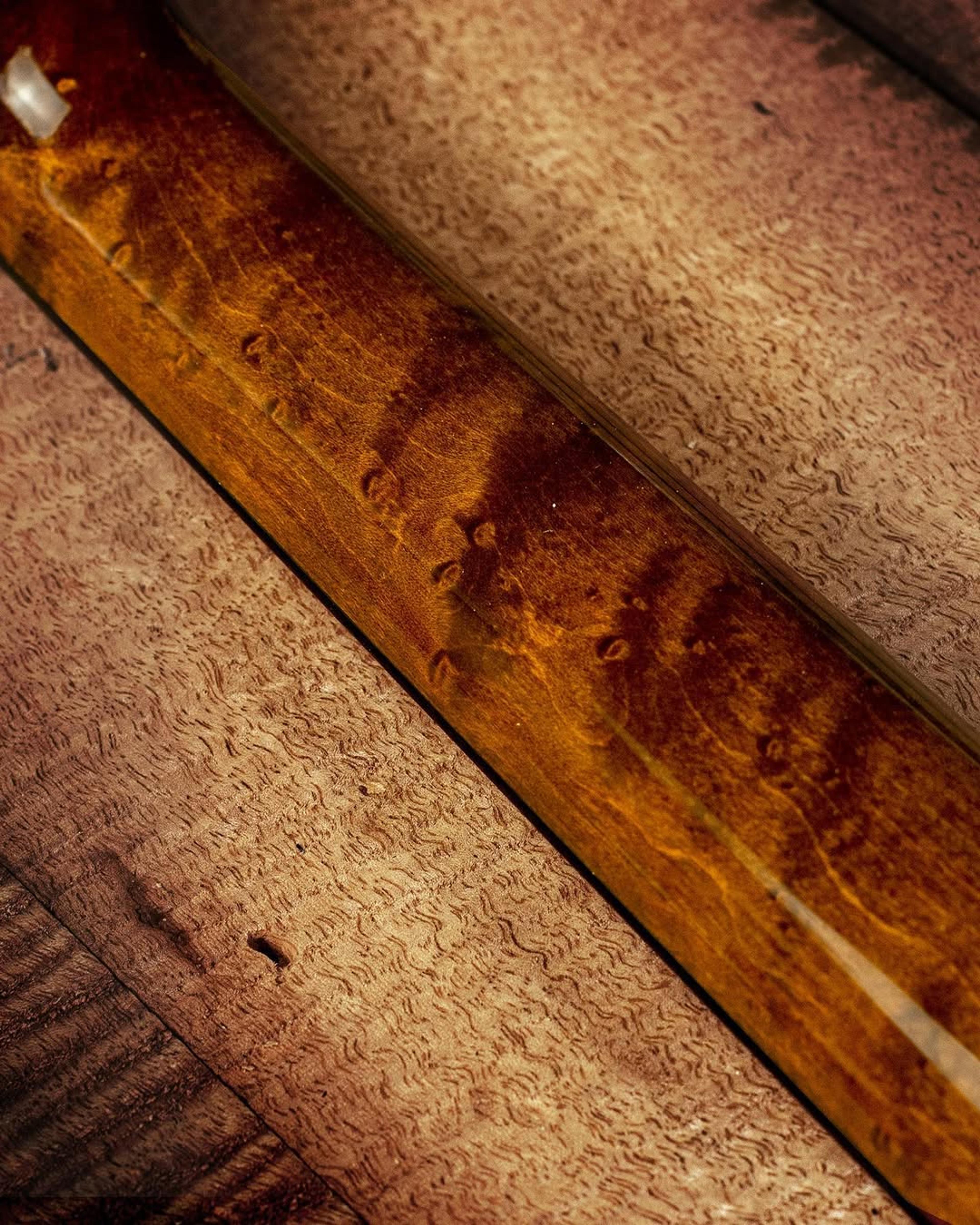 Back Neck detail view of the Odieng RWS 6 string Guitar