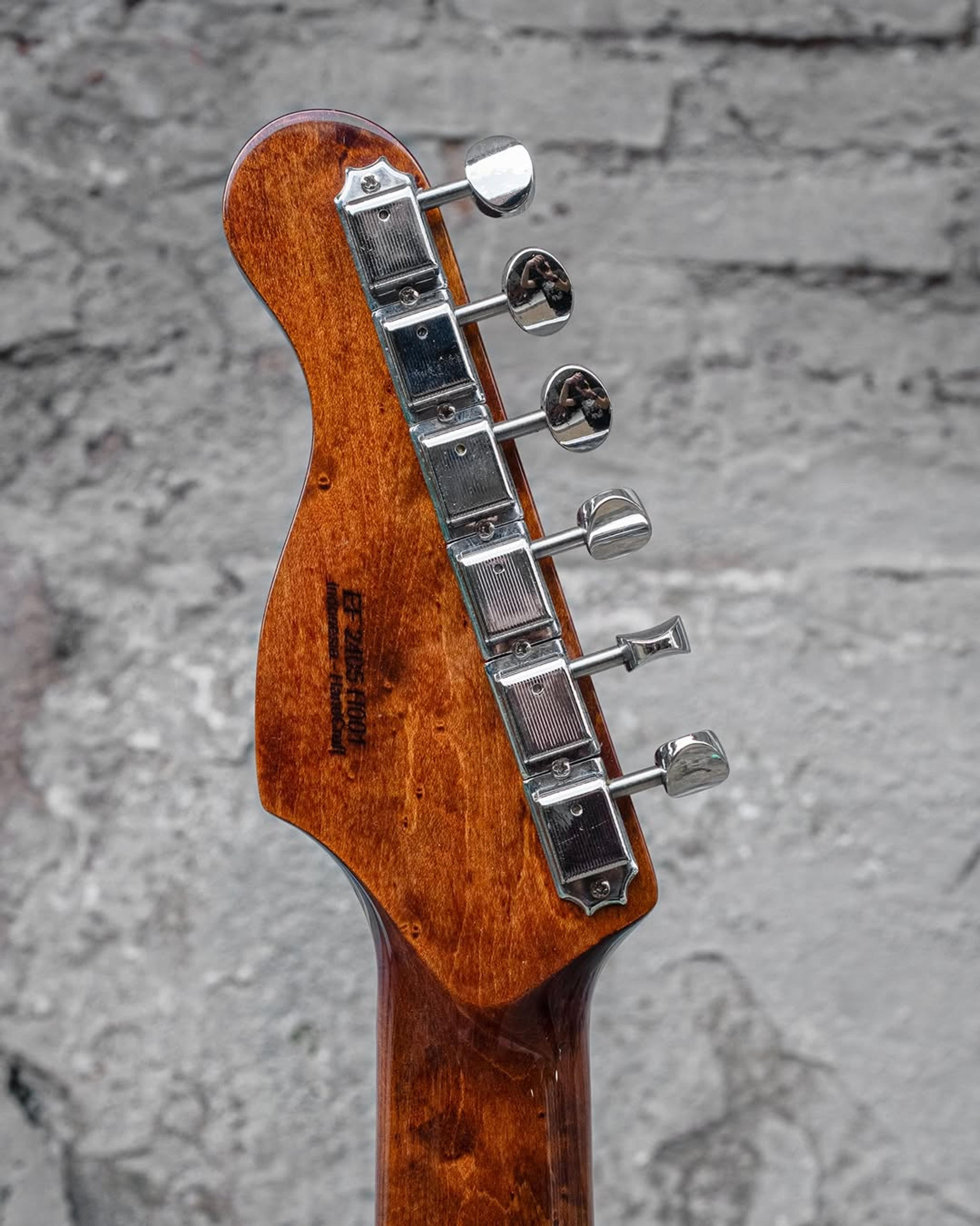 Back Headstock view of the EF Uizart-2C 6 string Guitar